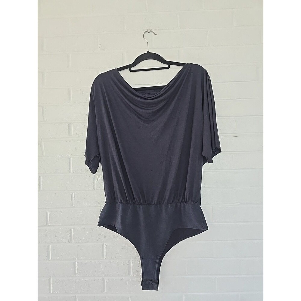 Daily Practice by Anthropologie  Bodysuit Black Color Size M Viscose NWT